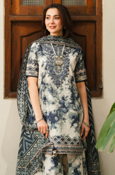 Sapphire - Winter 3PC Khaddar Digital Printed Suit- BFU0121